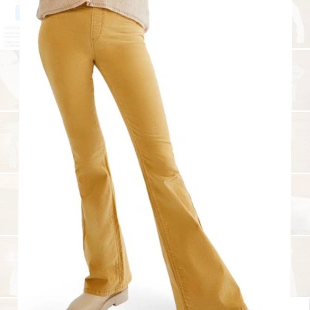 Free people pull on corduroy flare pants